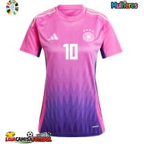 Camisa de Futebol Alemanha Jamal Musiala #10 Equipamento Secundário Mulheres Europeu 2024 Manga Curta